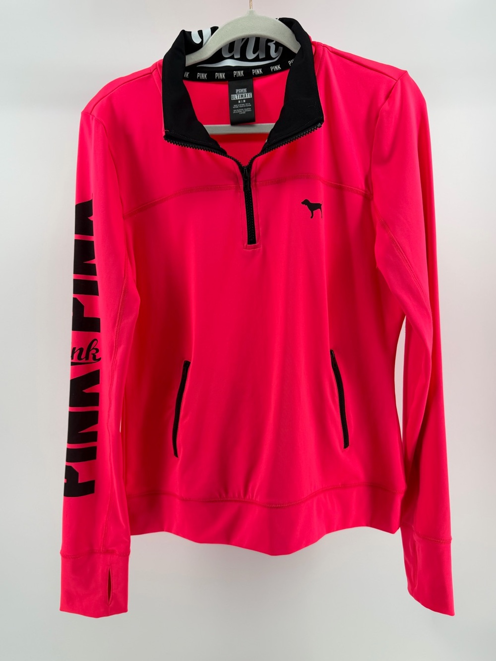Victoria's Secret PINK Hot Pink Ultimate Pullover Sweatshirt, Women's Medium